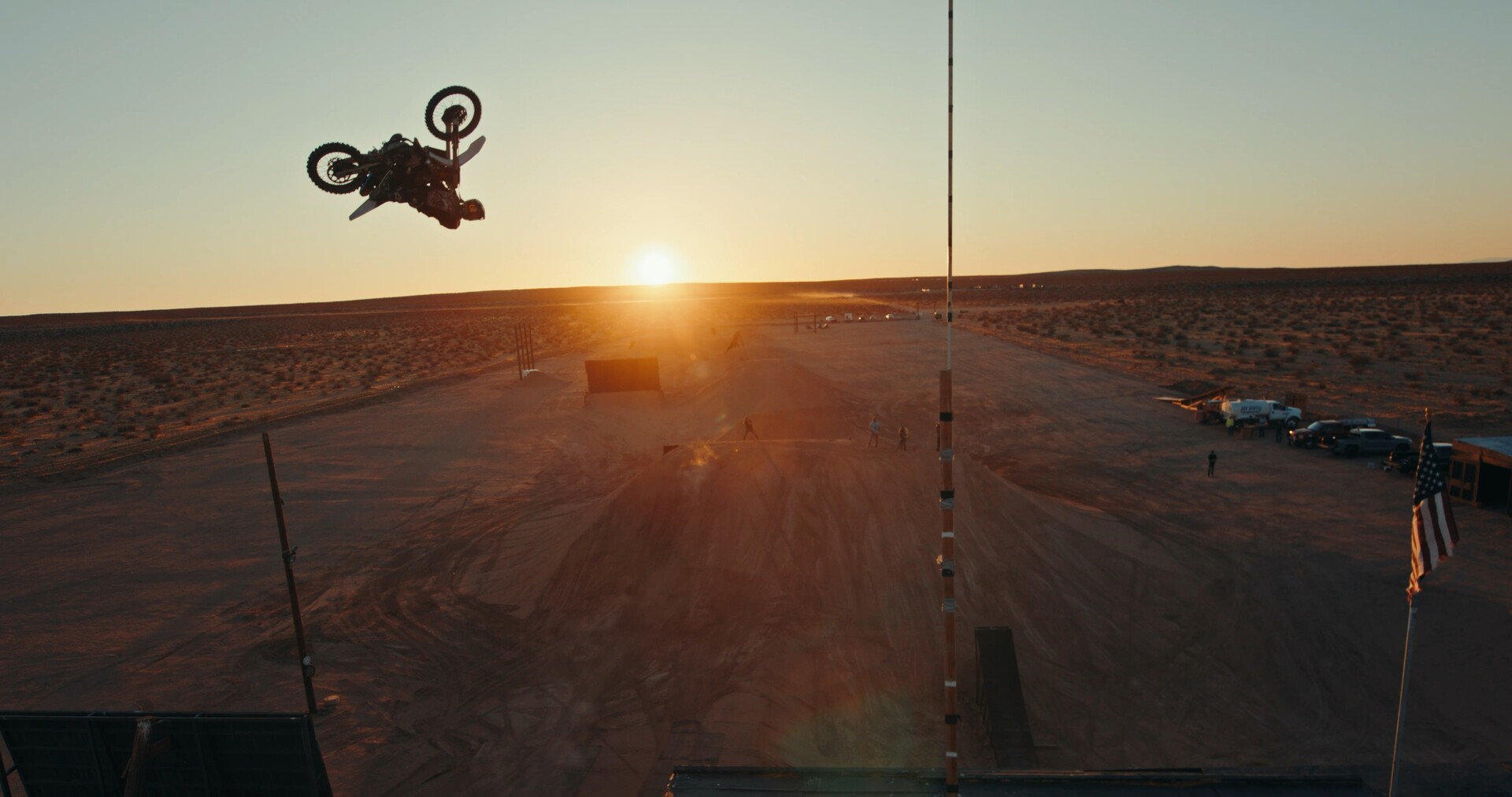Colby Raha riding motocross at RahVille training facility